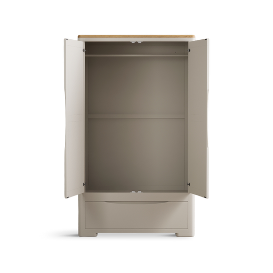 Canberra Soft White Painted Double Wardrobe