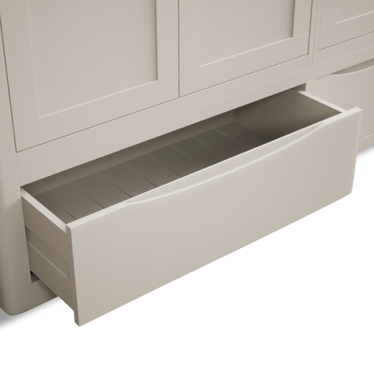 Canberra Soft White Painted Triple Wardrobe