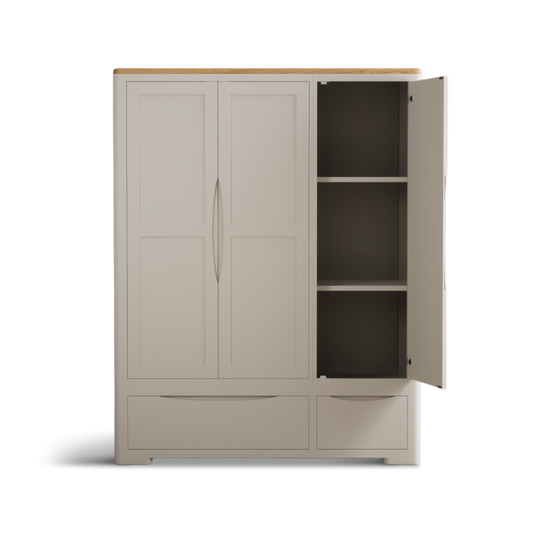 Canberra Soft White Painted Triple Wardrobe