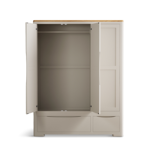 Canberra Soft White Painted Triple Wardrobe