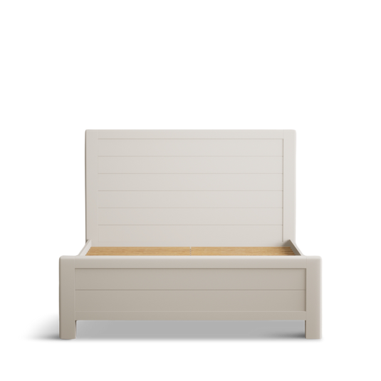 Canberra Soft White Painted Double Bed