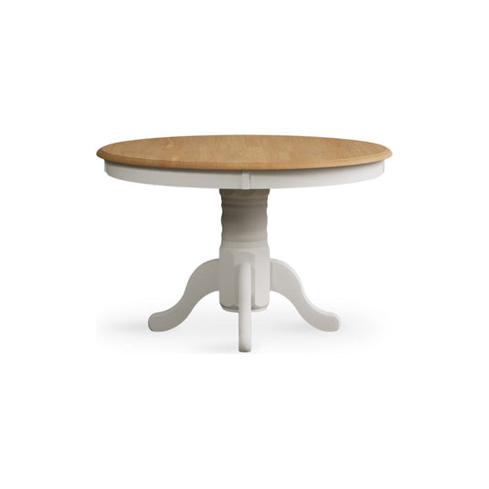 Whatley 120cm Oak and Signal White Painted Dining Table