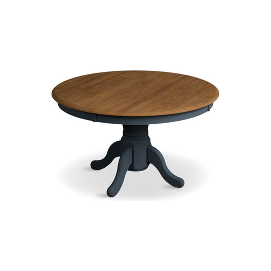 Whatley 120cm Oak and Dark Blue Painted Dining Table
