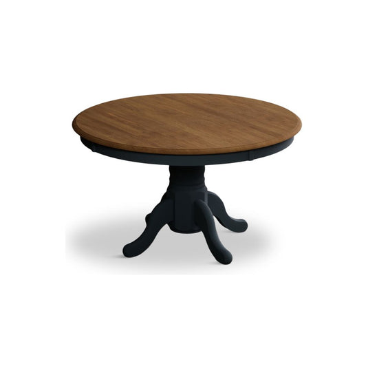 Whatley 120cm Oak and Dark Blue Painted Dining Table