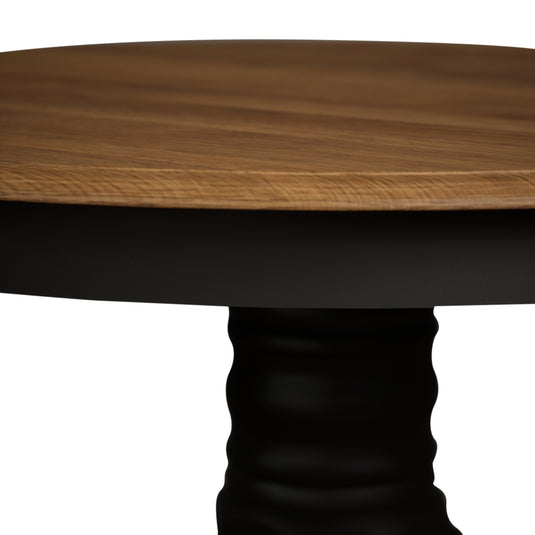 Whatley 120cm Oak and Black Painted Dining Table