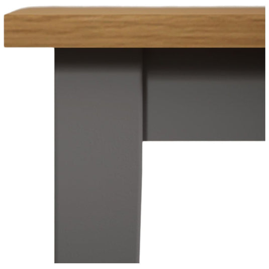 Faversham 150cm Solid Oak and Light Grey Painted Dining Table