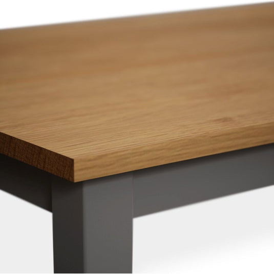 Castleton 114cm Grey and Oak Painted Dining Table Dining Table Castleton