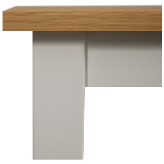 Faversham 150cm Solid Oak and Signal White Painted Dining Table