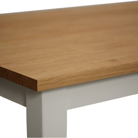 Castleton 114cm White and Oak Painted Dining Table Dining Table Castleton