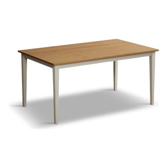 Faversham 150cm Solid Oak and Cream Painted Dining Table
