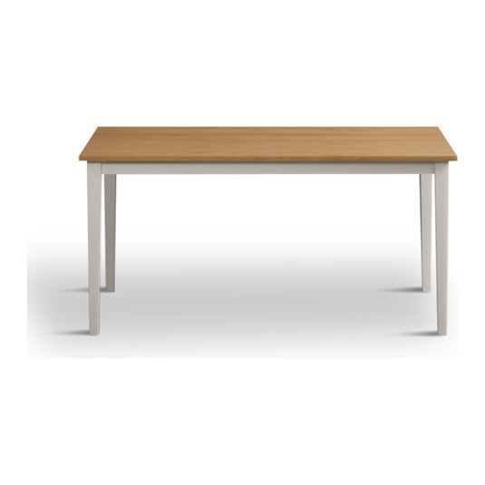 Faversham 150cm Solid Oak and Signal White Painted Dining Table