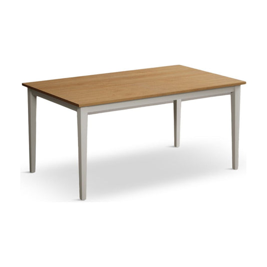 Faversham 150cm Solid Oak and Signal White Painted Dining Table