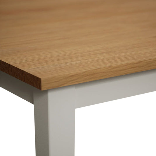 Faversham 150cm Solid Oak and Signal White Painted Dining Table