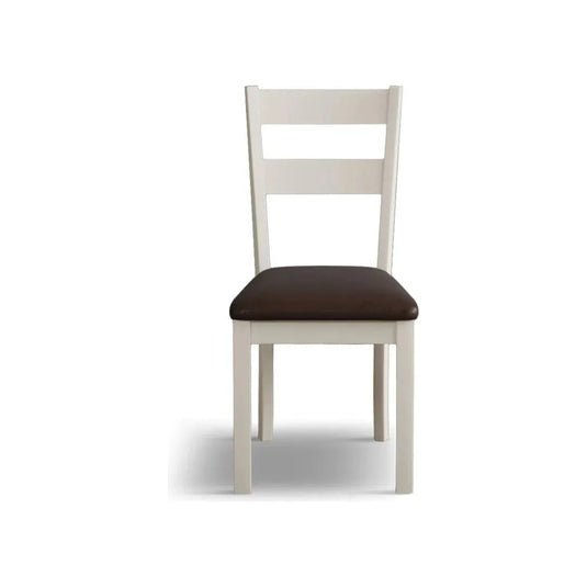 Faversham Cream Chair (Pair) Faversham Chocolate Brown Fabric