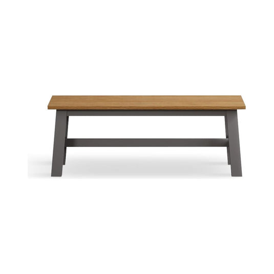 Castleton Large Grey and Oak Bench Bench Castleton