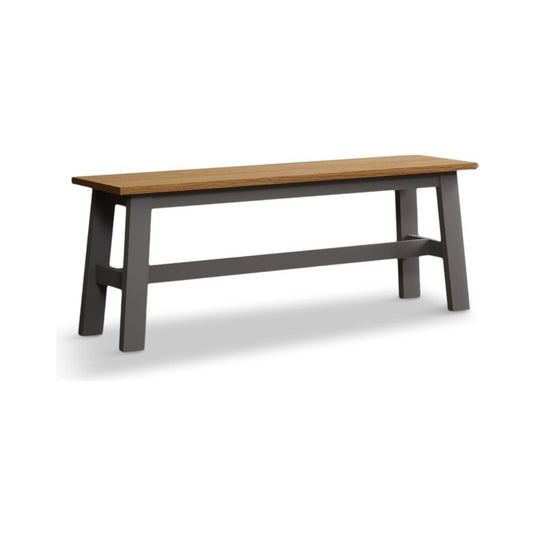 Castleton Large Grey and Oak Bench Bench Castleton