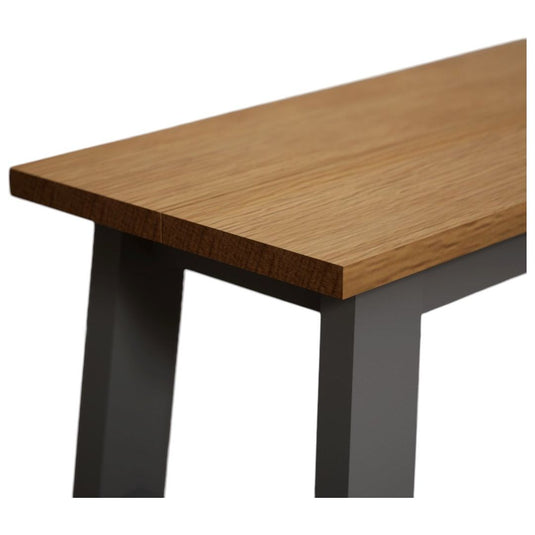 Castleton Large Grey and Oak Bench Bench Castleton