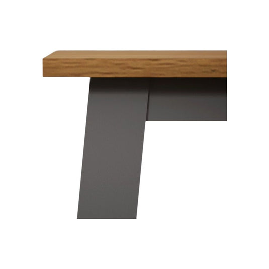 Castleton Large Grey and Oak Bench Bench Castleton