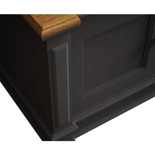 Bewley Oak and Charcoal Grey Painted Large TV Cabinet