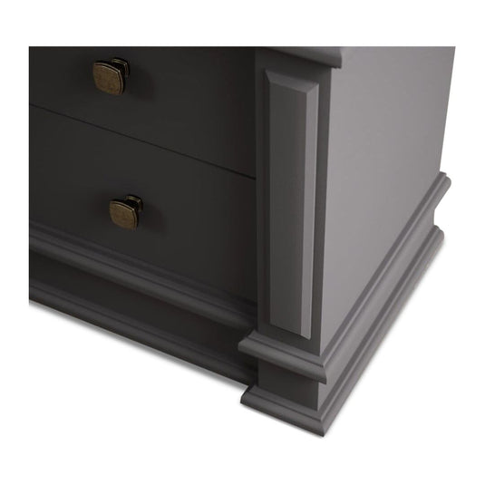 Bewley Oak and Charcoal Grey Painted Glazed Display Cabinet