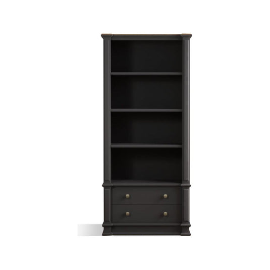 Bewley Oak and Charcoal Grey Painted Tall Bookcase