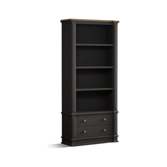 Bewley Oak and Charcoal Grey Painted Tall Bookcase