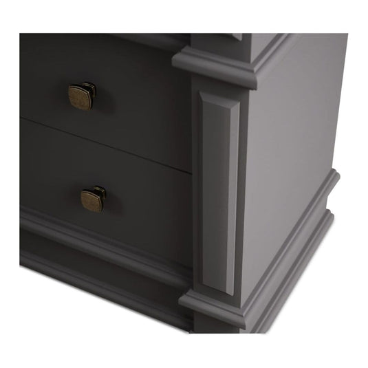 Bewley Oak and Charcoal Grey Painted Tall Bookcase