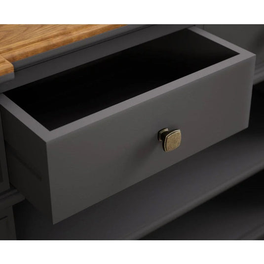 Bewley Oak and Charcoal Grey Painted Console Table