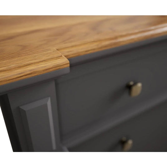 Bewley Oak and Charcoal Grey Painted 2 Over 3 Chest of drawers