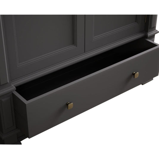 Bewley Oak and Charcoal Grey Painted Double Wardrobe