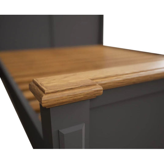 Bewley Oak and Charcoal Grey Painted Kingsize Bed