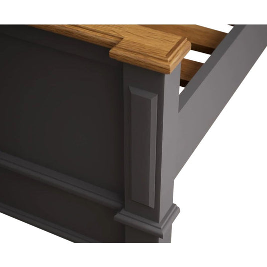 Bewley Oak and Charcoal Grey Painted Kingsize Bed
