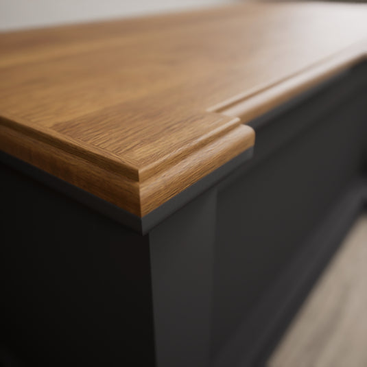 Bewley Oak and Charcoal Grey Painted Blanket Box