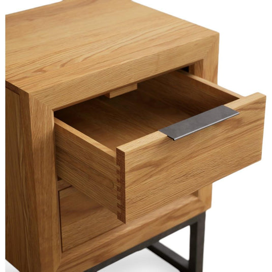 Loft Solid Oak 2 Drawer Bedside Table Bedside Tables Loft