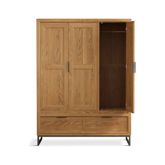 Attica Solid Oak Triple Wardrobe