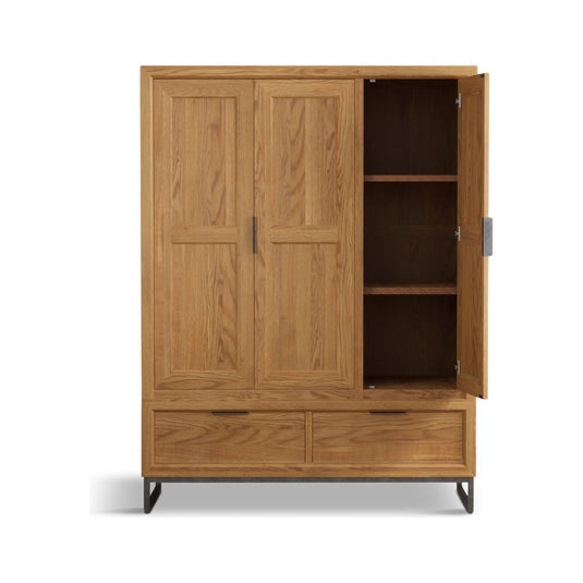 Attica Solid Oak Triple Wardrobe