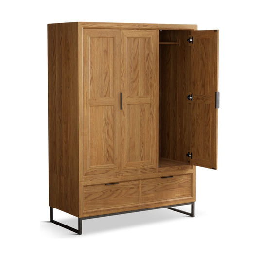 Attica Solid Oak Triple Wardrobe