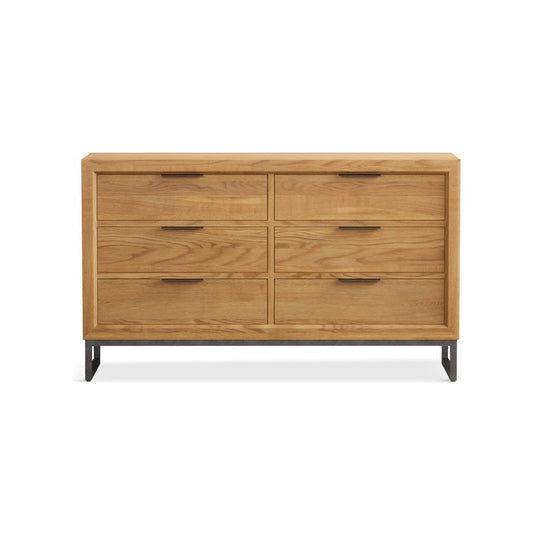 Loft Solid Oak Wide Chest Of Drawers Bookcases Loft