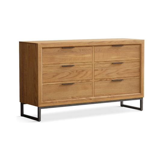 Loft Solid Oak Wide Chest Of Drawers Bookcases Loft