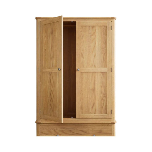 Sheringham Solid Oak Double Wardrobe