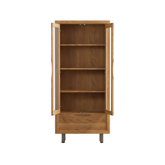 Paxton Solid Oak Glazed Display Cabinet