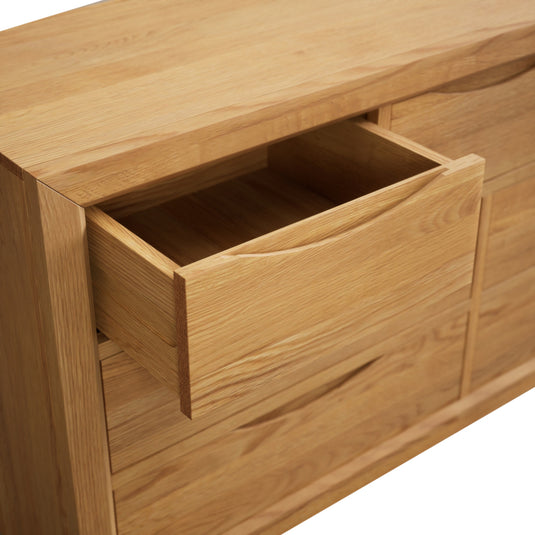 Paxton Solid Oak Wide Chest Of Drawers