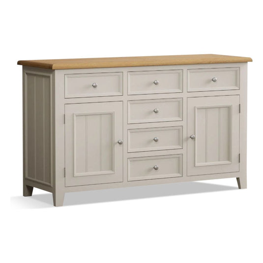 Hemsby Oak and Soft White Painted Large Sideboard