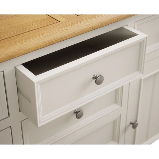 Hemsby Oak and Soft White Painted Large Sideboard