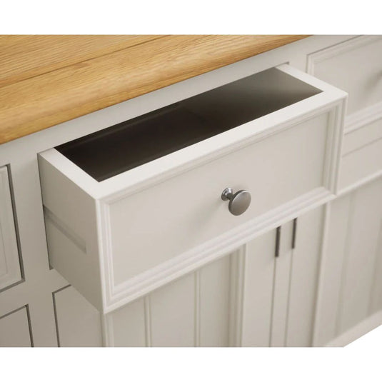 Hemsby Oak and Soft White Painted Extra Large Sideboard