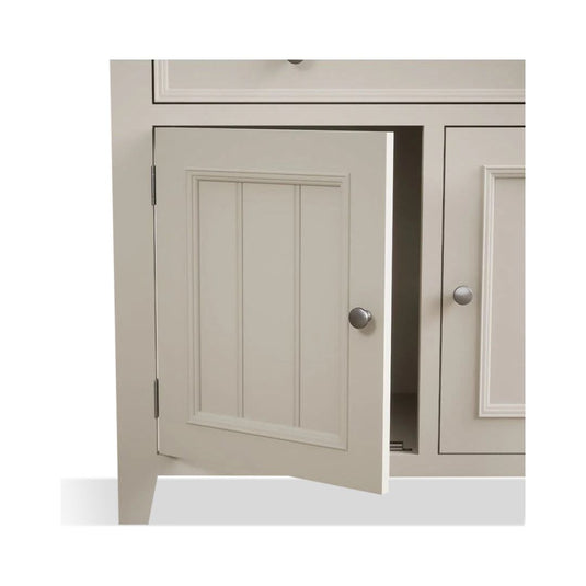 Hemsby Oak and Soft White Painted Super Wide TV Cabinet