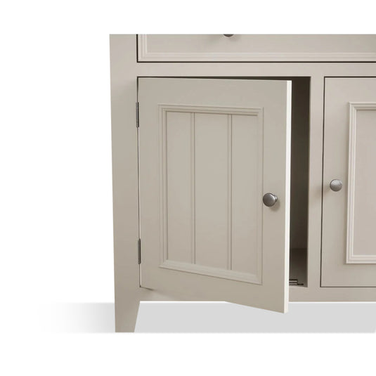 Hemsby Oak and Soft White Painted Small Sideboard