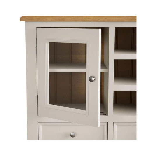 Hemsby Oak and Soft White Painted Large dresser