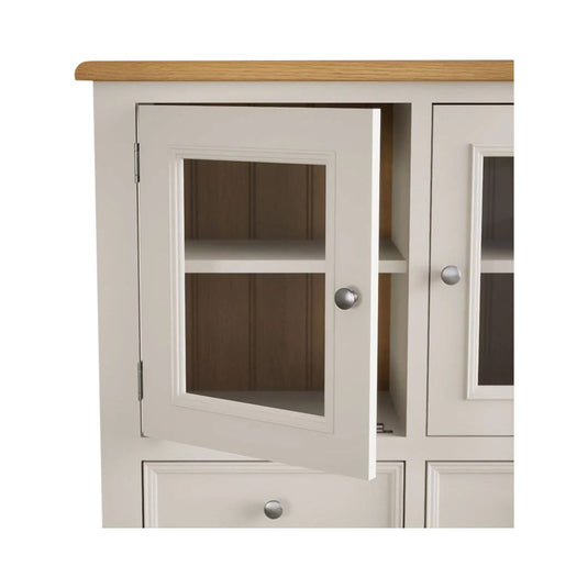 Hemsby Oak and Soft White Painted Small dresser