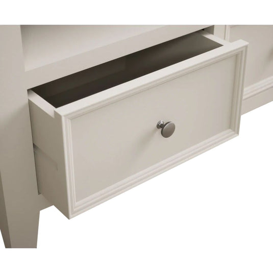 Hemsby Oak and Soft White Painted Corner TV Cabinet